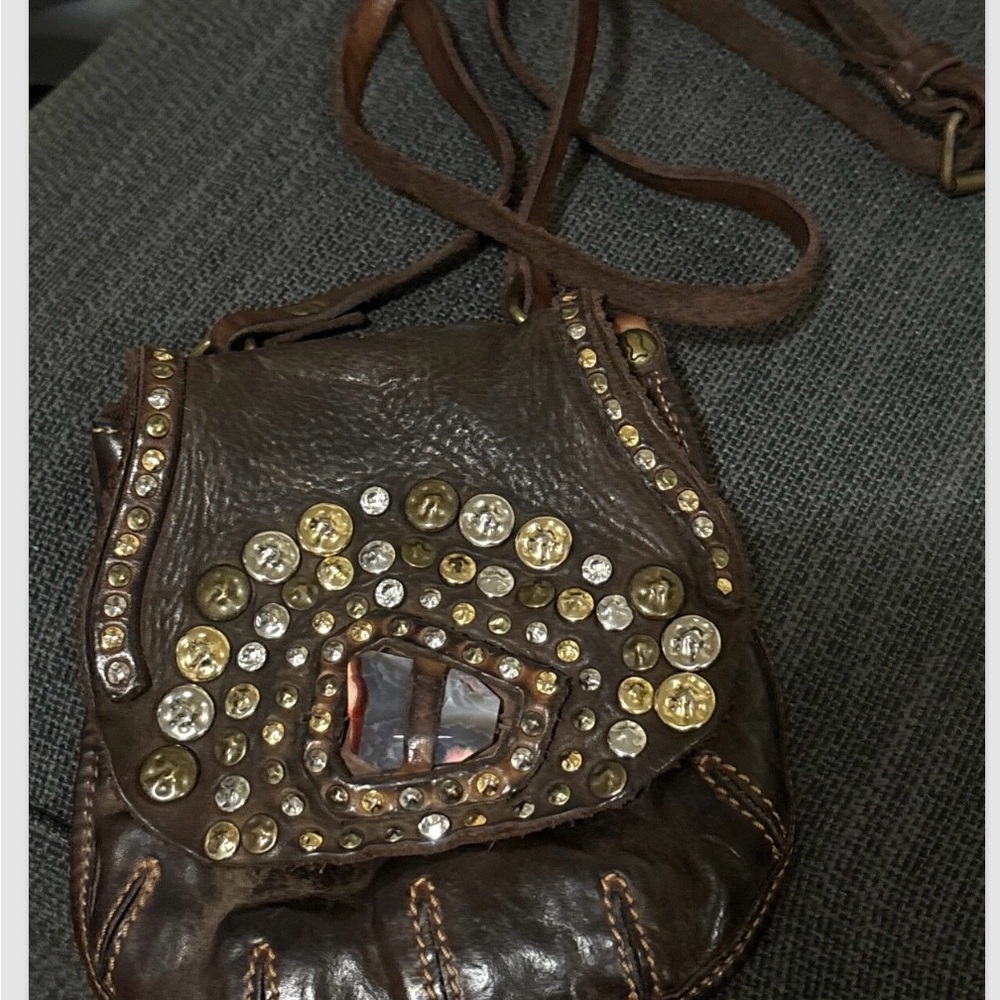 CAMPOMAGGI Italian Leather Crossbody Bag w/amazing…